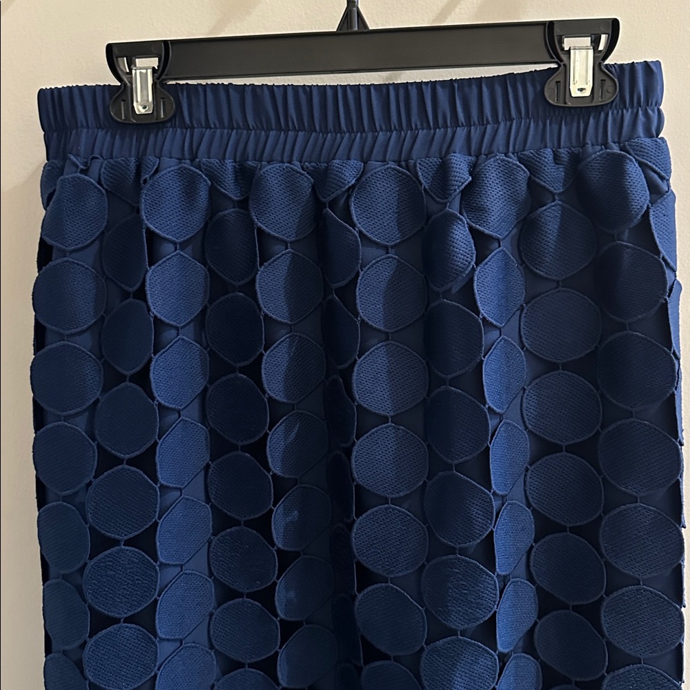 Cicy Bell Fun and Flirty Navy Blue Women's Midi Skirt Size Large NWT - Picture 9 of 11